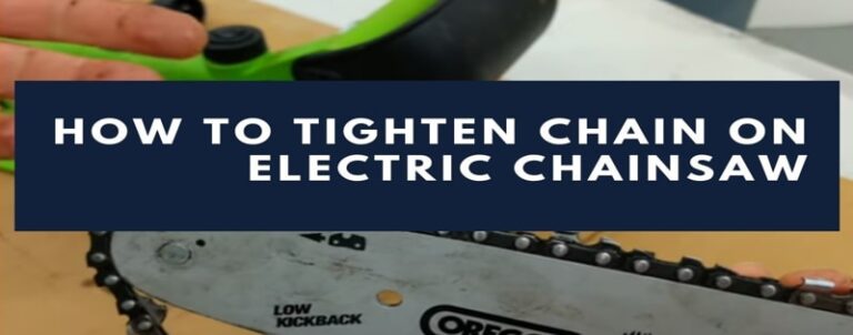Electric chainsaw's tightening process